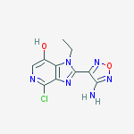 2-(4-amino-1,2,5-oxadiazol-3-yl)-4-chloro-1-ethyl-1H-imidazo[4,5-c]pyridin-7-ol结构式