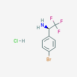(1R)-1-(4-溴苯基)-2,2,2-三氟-乙胺盐酸盐结构式