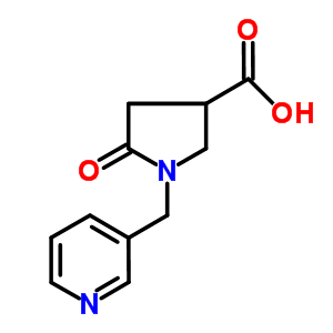 Structure of 5-OXO-1-(3-PYRIDINYLMETHYL)-3-PYRROLIDINECARBOXYLIC ACID