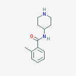 Structure of 2-methyl-N-piperidin-4-ylbenzamide