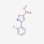 Structure of 3-(2-fluorophenyl)isoxazole-5-carboxylic acid(SALTDATA: FREE)