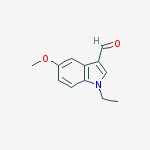1-ethyl-5-methoxyindole-3-carbaldehyde结构式