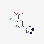 2-Chloro-5-[1,2,4]triazol-4-yl-benzoic acid结构式