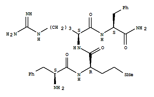 Structure of PHE-D-MET-ARG-PHE AMIDE