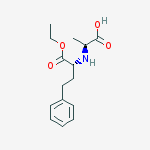 Structure of (+)-N-[1-(R)-Ethoxycarbonxyl-3-phenylpropyl]-L-alanine