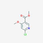 Structure of 3-Pyridinecarboxylic acid, 6-chloro-4-methoxy-, methyl ester