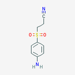 Structure of 3-(4-aminophenyl)sulfonylpropanenitrile
