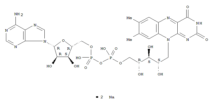 Structure of Flavin adenine dinucleotide disodium salt