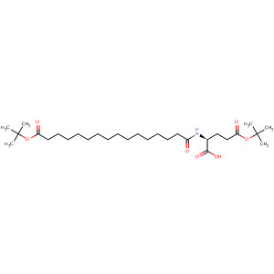 Structure of L-Glutamic acid, N-[16-(1,1-dimethylethoxy)-1,16-dioxohexadecyl]-,1-(1,1-dimethylethyl) ester
