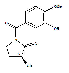 Structure of (S)-3-Hydroxy-1-(3-hydroxy-4-methoxybenzoyl)-2-pyrrolidinone