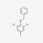 2-(苄氧基)-1,3-二溴-5-甲基苯结构式