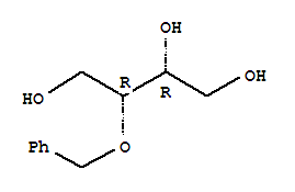 (2R,3R)-(-)-2-苄氧基-1,3,4-丁三醇结构式