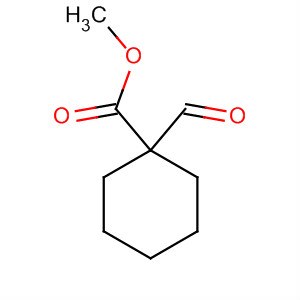 Structure of Cyclohexanecarboxylic acid, 1-formyl-, methyl ester