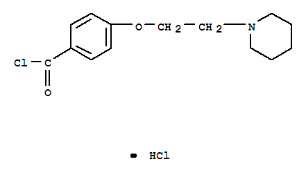 Structure of 4-(2-PIPERIDIN-1-YLETHOXY)BENZOYL CHLORIDE HYDROCHLORIDE