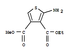 Structure of 3,4-Thiophenedicarboxylicacid, 2-amino-, 3-ethyl 4-methyl ester