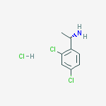 Benzenemethanamine, 2,4-dichloro-.alpha.-methyl-, hydrochloride, (.alpha.S)-结构式