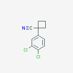 1-(3,4-DICHLOROPHENYL)CYCLOBUTANE-1-CARBONITRILE结构式