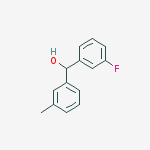 Structure of (3-fluorophenyl)-(3-methylphenyl)methanol