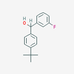 Structure of (4-tert-butylphenyl)-(3-fluorophenyl)methanol
