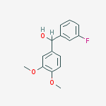 (3,4-dimethoxyphenyl)-(3-fluorophenyl)methanol结构式