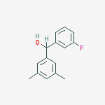 (3,5-dimethylphenyl)-(3-fluorophenyl)methanol结构式