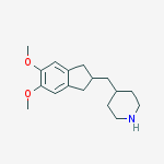 Structure of 5,6-Dimethoxy-2-[(4-piperidyl)methyl]indane  (Donepezil Impurity)