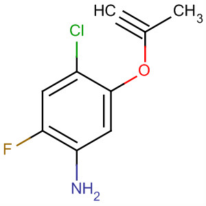 Structure of Benzenamine, 4-chloro-2-fluoro-5-(2-propynyloxy)-