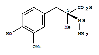 (S)-2-hydrazino-3-(4-hydroxy-3-methoxyphenyl)-2-methylpropionic acid结构式