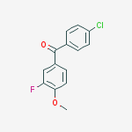 4-CHLORO-3-FLUORO-4-METHOXYBENZOPHENONE结构式