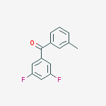 3,5-DIFLUORO-3-METHYLBENZOPHENONE结构式