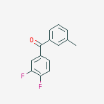 Structure of 3,4-DIFLUORO-3-METHYLBENZOPHENONE