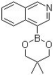 Structure of ISOQUINOLINE-4-BORONIC ACID 2,2-DIMETHYLPROPANEDIOL-1,3 CYCLIC ESTER