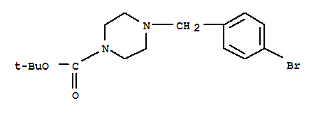 1-BOC-4-(4-溴苄基)哌嗪结构式