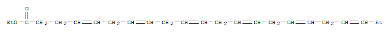 Structure of CIS-4,7,10,13,16,19-DOCOSAHEXAENOIC ACID ETHYL ESTER