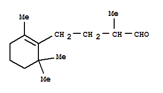Structure of alpha,2,6,6-tetramethylcyclohexene-1-butyraldehyde