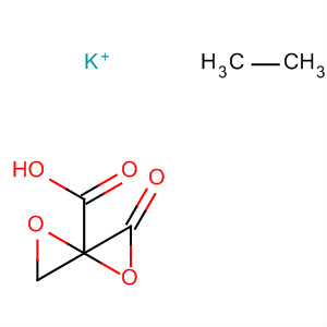 Structure of 2,3-Oxiranedicarboxylic acid, monoethyl ester, potassium salt,(2R,3R)-