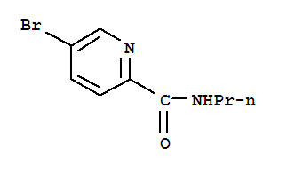 N-丙基-5-溴吡啶甲酰胺结构式