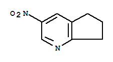 3-硝基-6,7-二氢-5-氢-环戊烷[B]吡啶结构式