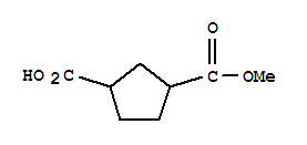 Structure of 3-(methoxycarbonyl)cyclopentanecarboxylic acid
