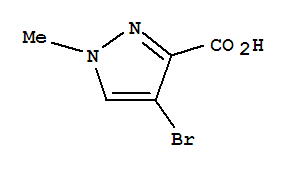 4-溴-1-甲基-1H-吡唑-3-羧酸结构式