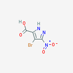 4-溴-5-硝基-1H-吡唑-3-羧酸结构式