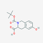 6-hydroxy-2-{[(2-methyl-2-propanyl)oxy]carbonyl}-1,2,3,4-tetrahyd Ro-3-isoquinolinecarboxylic Acid结构式