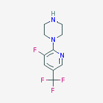 1-(3-fluoro-5-trifluoromethylpyridin-2-yl)piperazine结构式