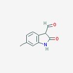 Structure of 1H-?Indole-?3-?carboxaldehyde, 2,?3-?dihydro-?6-?methyl-?2-?oxo-