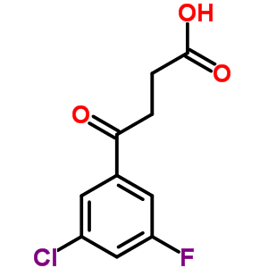 Structure of 4-(3-CHLORO-5-FLUOROPHENYL)-4-OXOBUTYRIC ACID