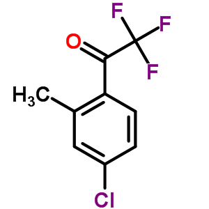 4-氯-2-甲基-2,2,2-三氟苯乙酮结构式