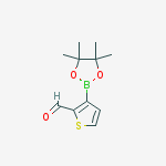 Structure of 3-(4,4,5,5-tetramethyl-1,3,2-dioxaborolan-2-yl)thiophene-2-carbaldehyde