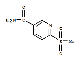 3-Pyridinecarboxamide,6-(methylsulfonyl)-结构式