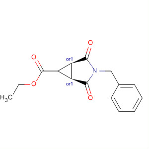 Structure of 3-Azabicyclo[3.1.0]hexane-6-carboxylic acid,2,4-dioxo-3-(phenylmethyl)-, ethyl ester, (1R,5S)-rel-