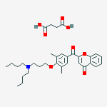 succinic acid, compound with 2-[4-[3-(dibutylamino)propoxy]-3,5-dimethylbenzoyl]-4H-1-benzopyran-4-one (1:1)结构式